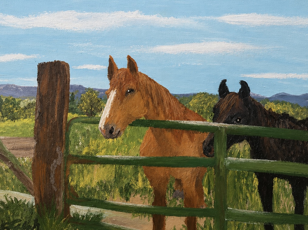 Horses at the Fence